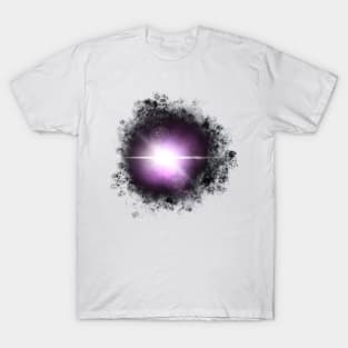 Purple Space Flare Galaxy Design T-Shirt